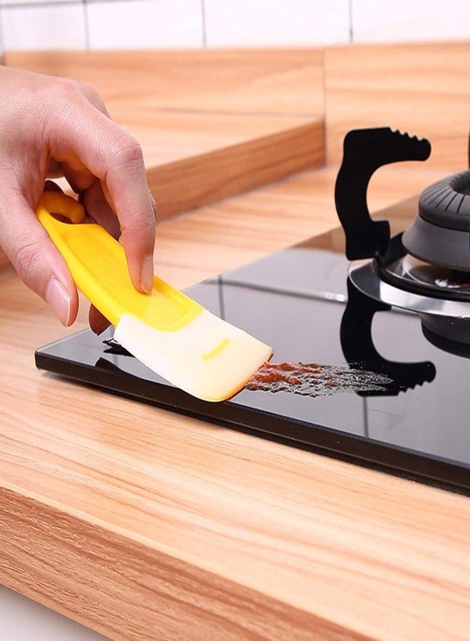 YPTC Silicone Pan Scraper Dish Cleaning Spatula Bowl Scraper Dish Scraper Non Stick Kitchen Scraper Pan Rubber Cleaning Spatula Pot Cleaning Tool 3 PCS (Multicolor) - Image 4
